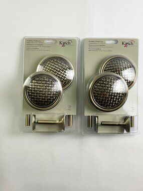 Kirsch Medallion Holdbacks Antique Brass 2 Pairs K33